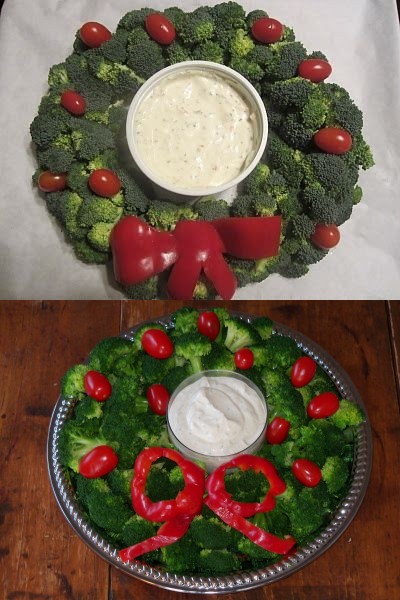 Christmas Wreath Vegetable Platter