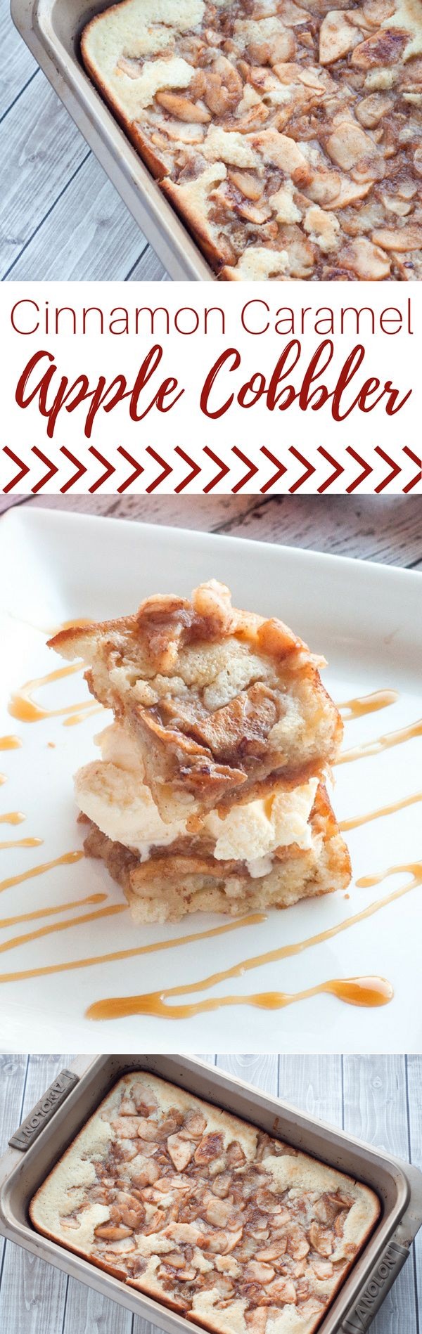 Cinnamon Caramel Apple Cobbler