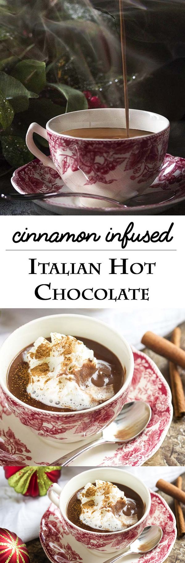 Cinnamon Infused Thick Italian Hot Chocolate (Cioccolata Calda