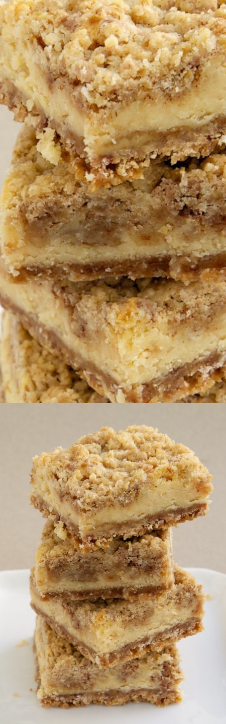 Cinnamon Oatmeal Cream Cheese Bars