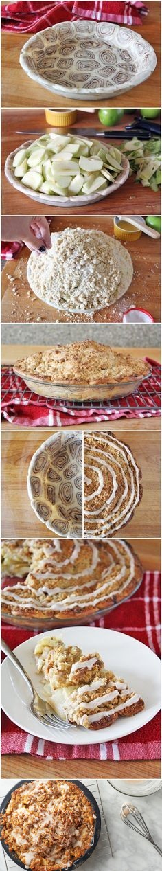 Cinnamon Roll Dutch Apple Pie