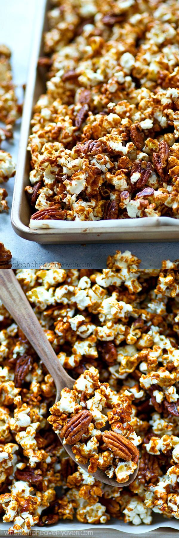 Cinnamon Roll Pecan Caramel Popcorn