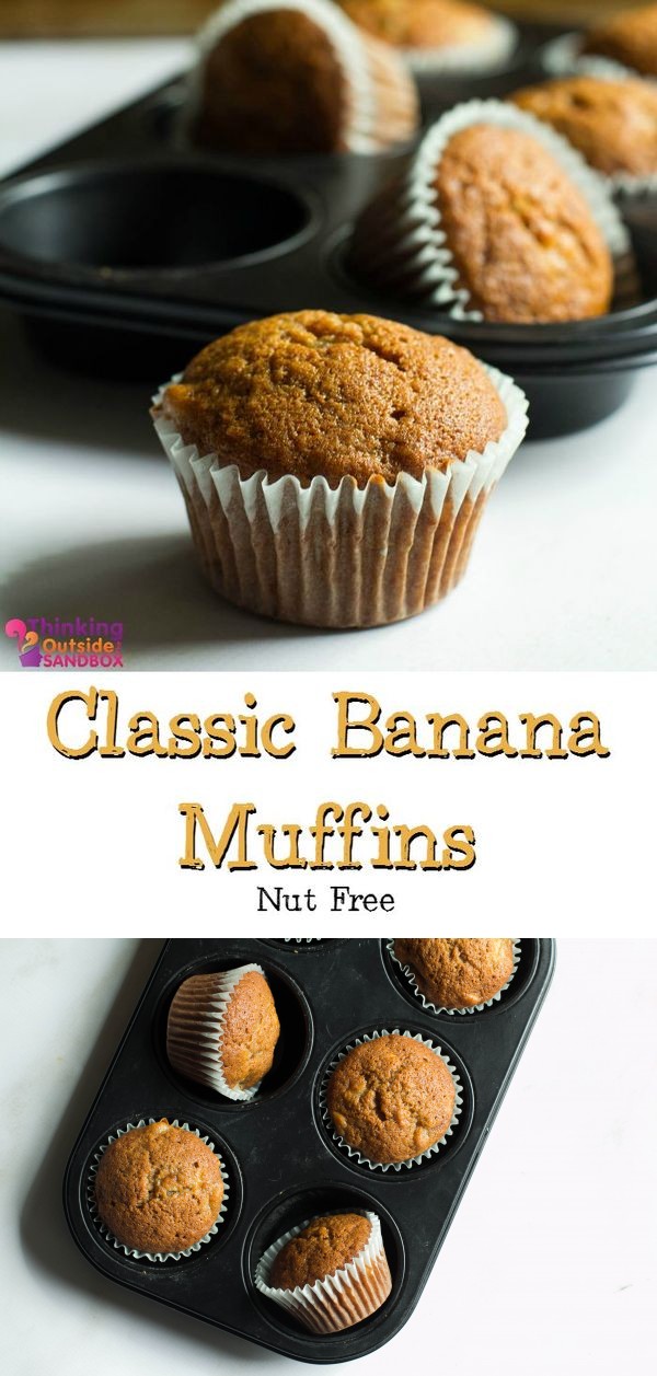 Classic Nut Free Banana Muffins