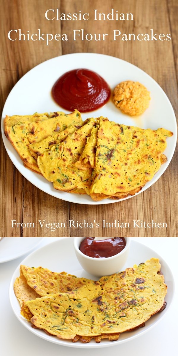 Classic Savory Indian Chickpea Flour Pancakes