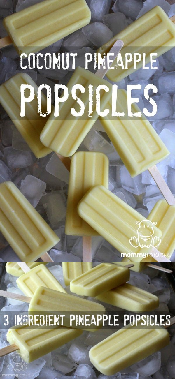 Coconut and Pineapple Popsicles