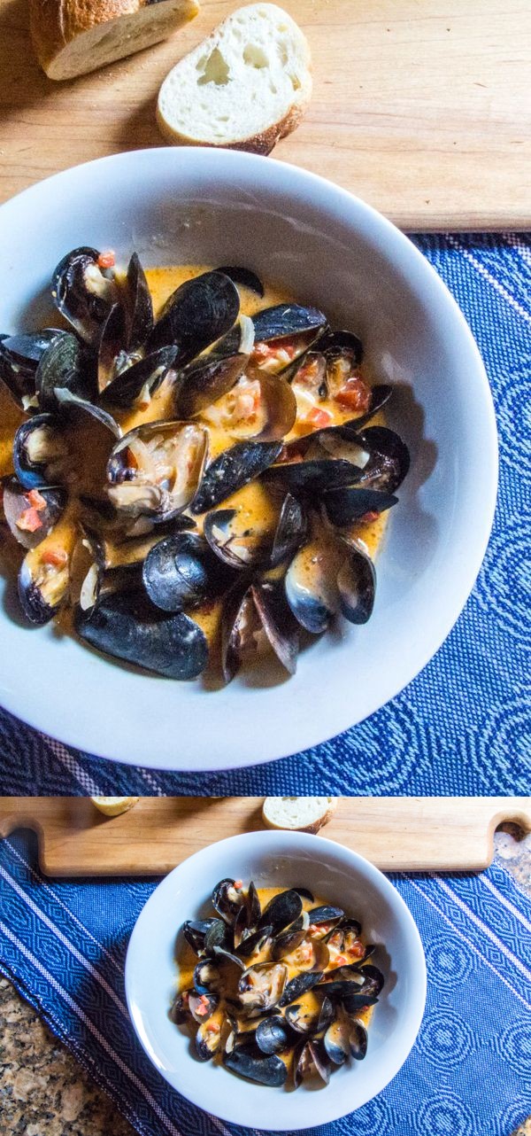 Coconut-Curry Mussels | #SundaySupper