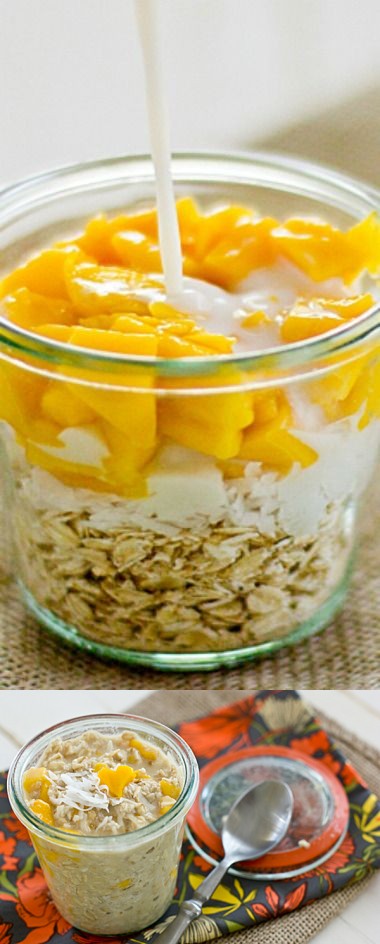 Coconut Mango Overnight Oatmeal