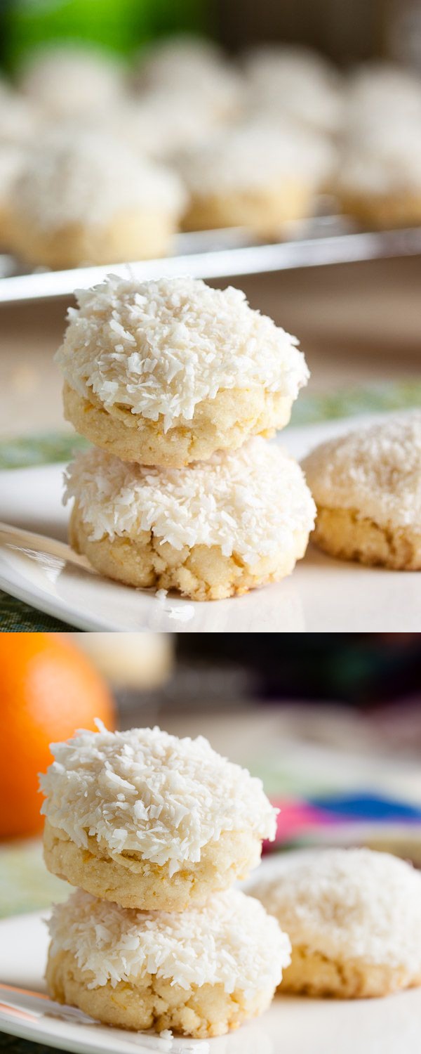 Coconut orange butter cookies