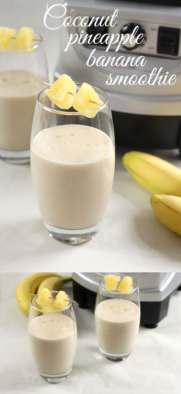 Coconut pineapple banana smoothie