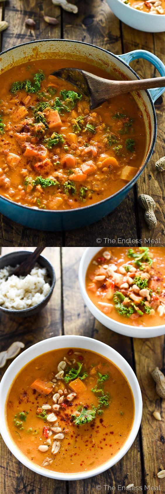 Coconut Red Lentil Peanut Soup