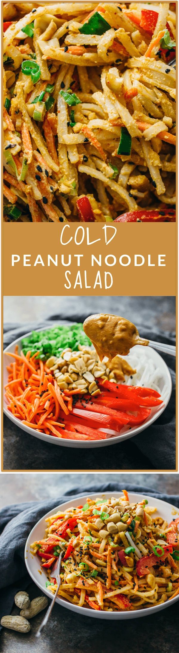 Cold peanut noodle salad