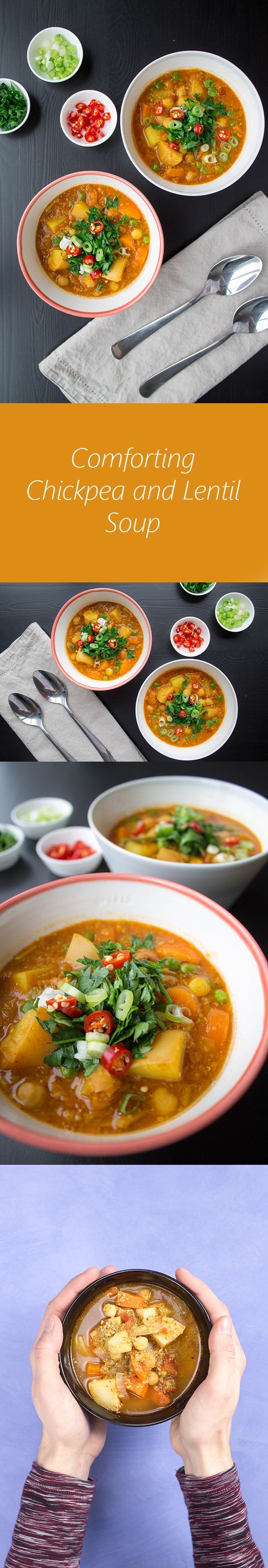 Comforting Chickpea and Lentil Soup