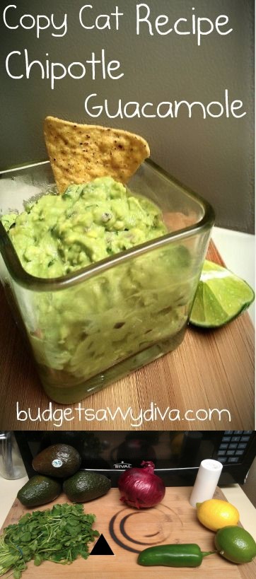 Copy Cat Recipe of Chipotle's Guacamole