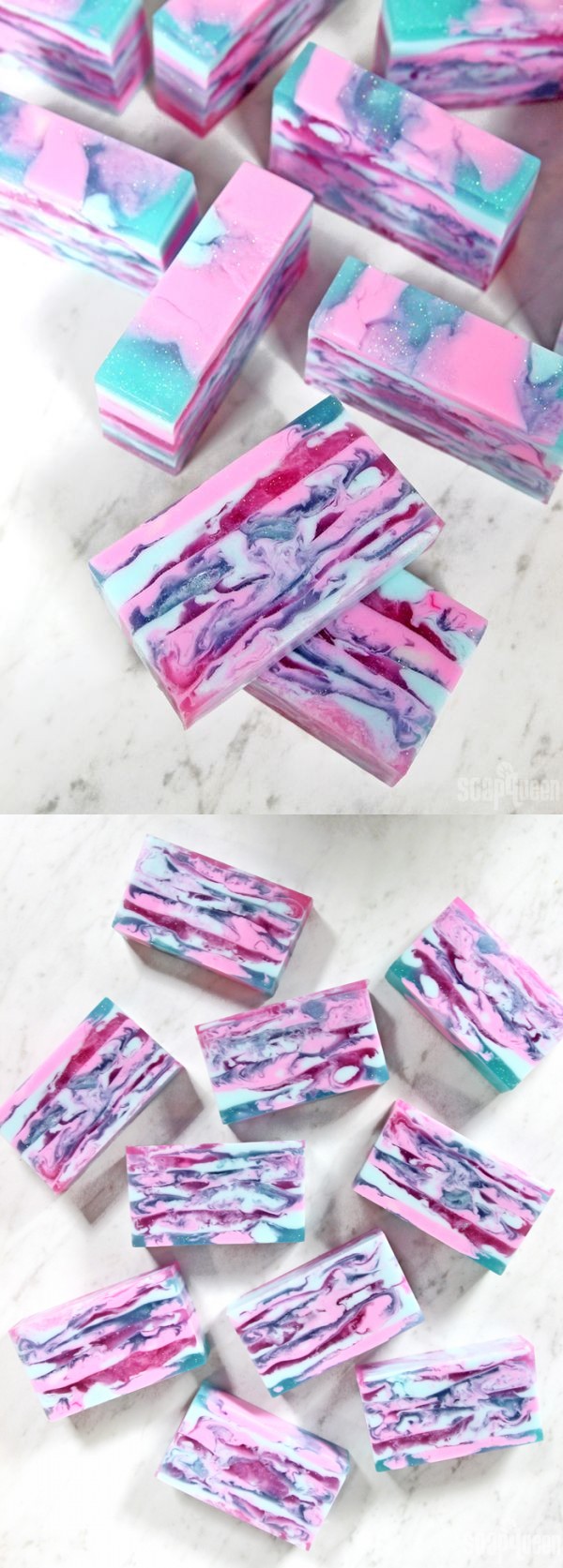 Cosmic Cotton Candy Swirl Soap Tutorial