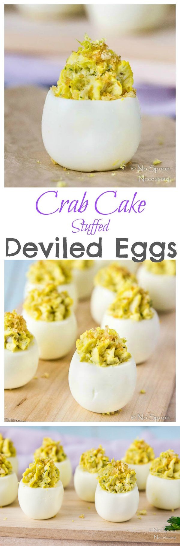 Crab Cake Stuffed Deviled Eggs