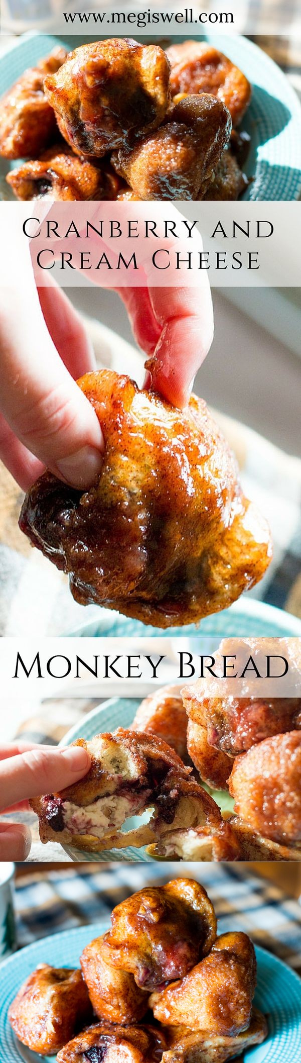 Cranberry and Cream Cheese Monkey Bread