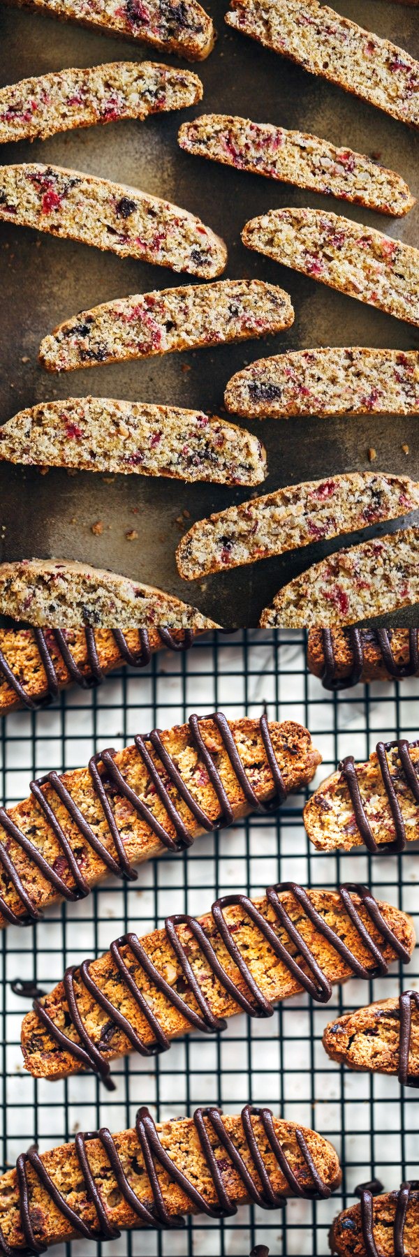 Cranberry Dark Chocolate Biscotti