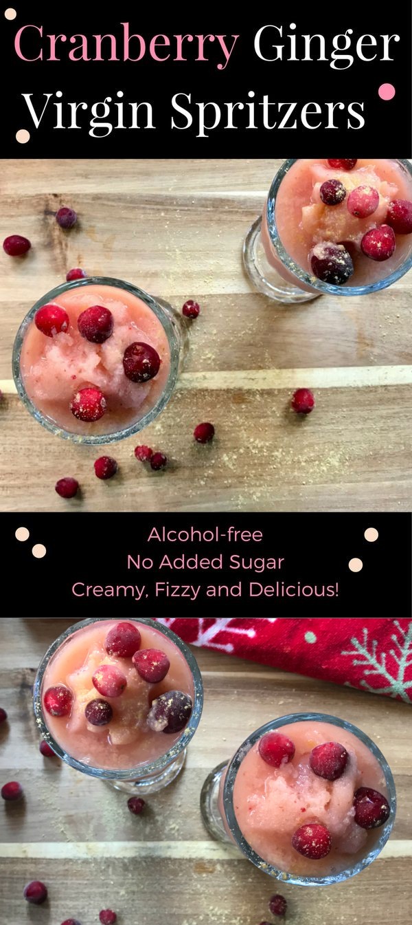 Cranberry Ginger Virgin Spritzers