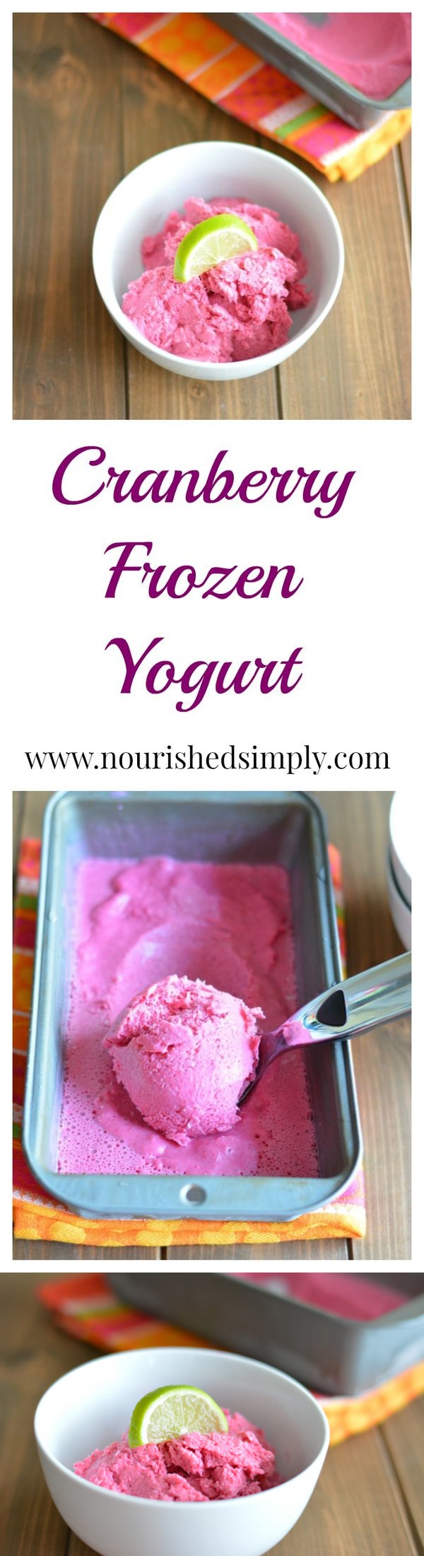 Cranberry Lime Frozen Greek Yogurt