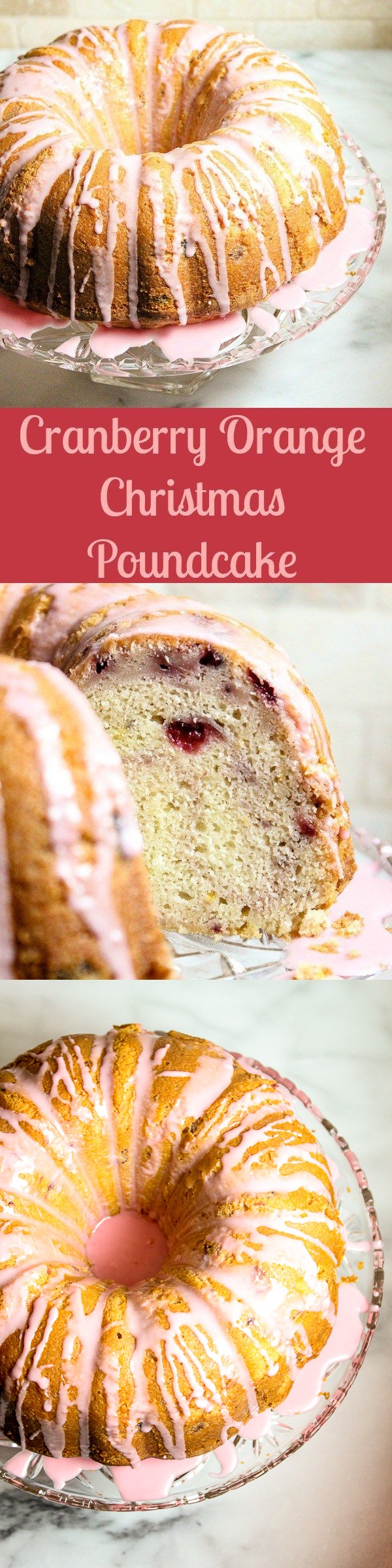 Cranberry Orange Christmas Poundcake