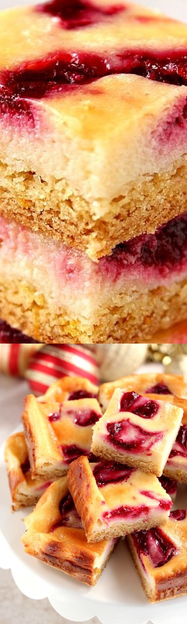 Cranberry Orange Sour Cream Bars