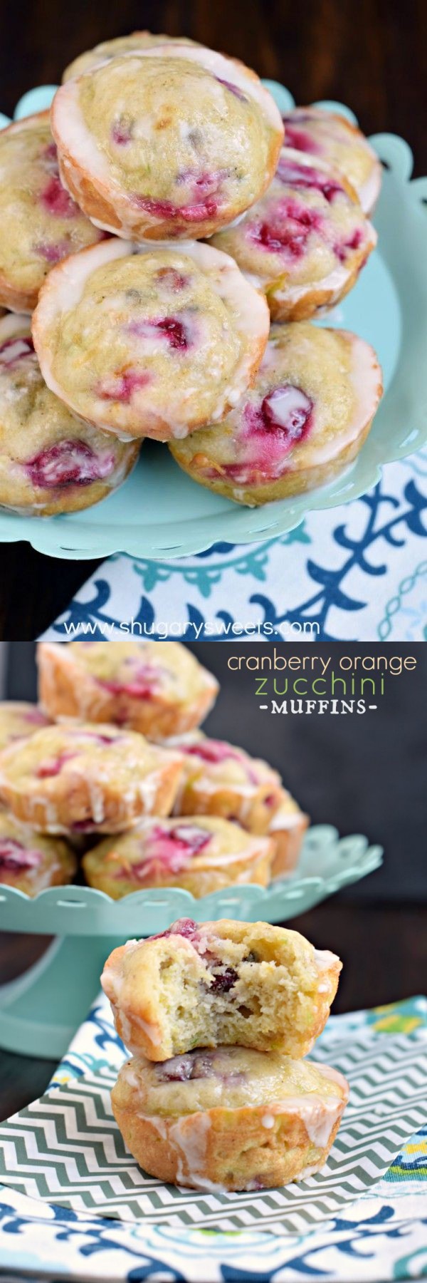 Cranberry Orange Zucchini Muffins