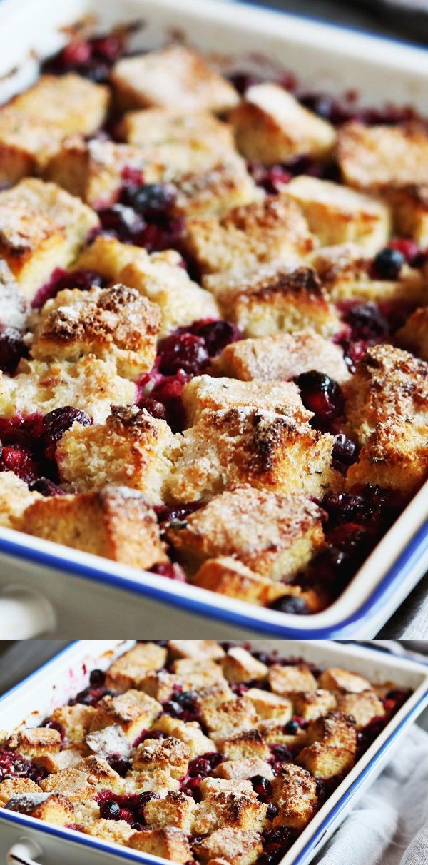 Cranberry-Rosemary Breakfast Pudding