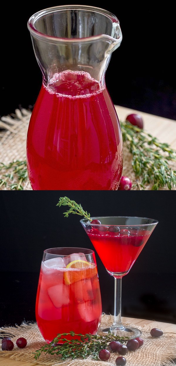 Cranberry Thyme Martini