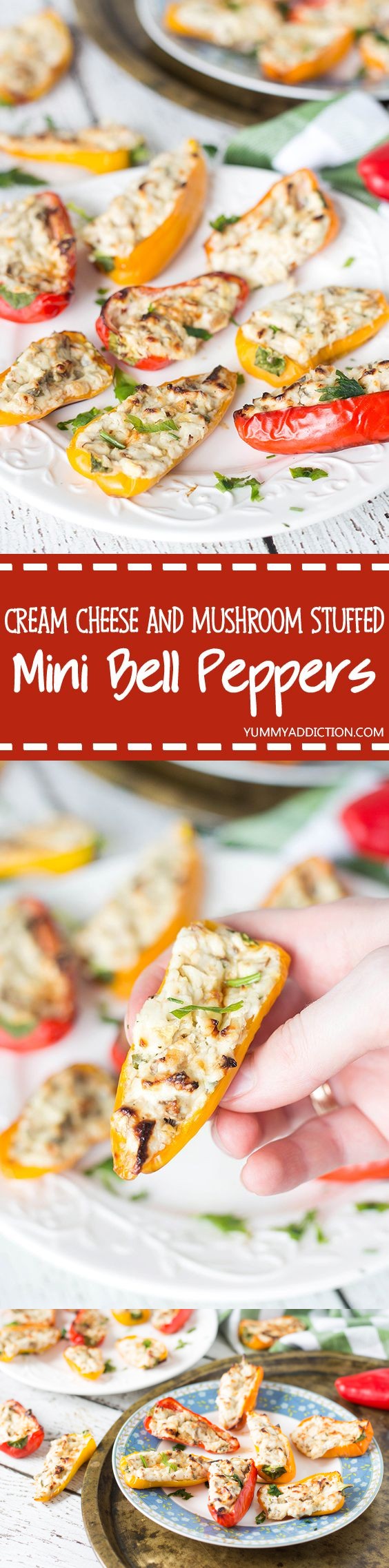 Cream Cheese and Mushroom Stuffed Mini Bell Peppers