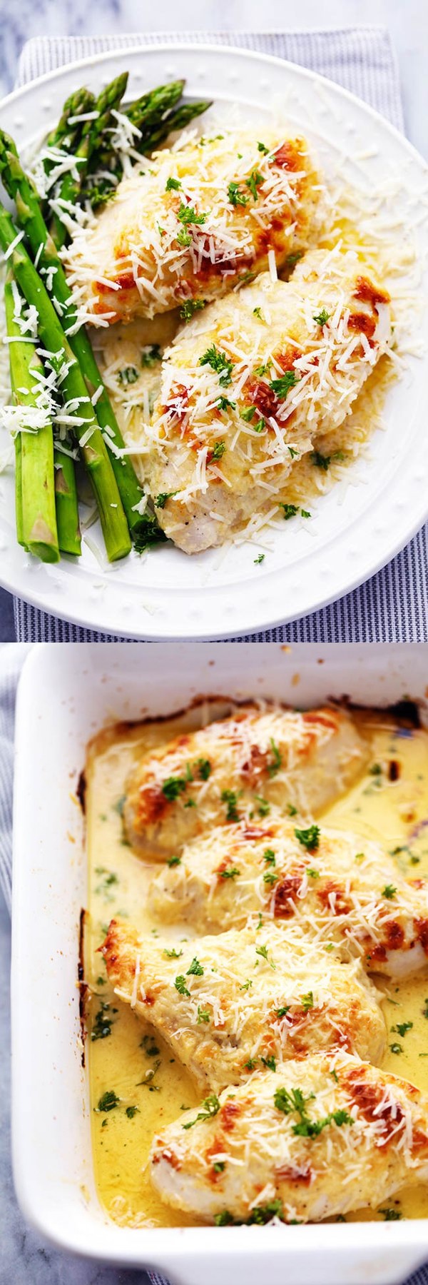 Creamy Baked Asiago Chicken