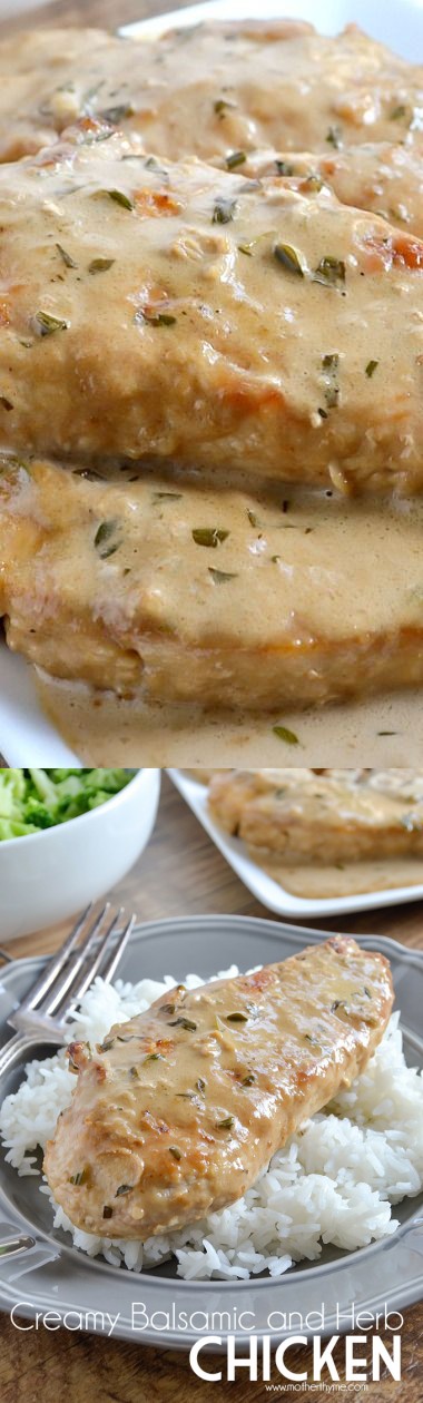 Creamy Balsamic and Herb Chicken