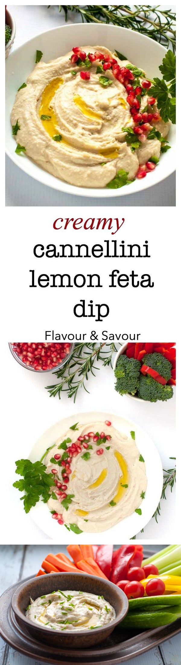 Creamy Cannellini Lemon Feta Dip