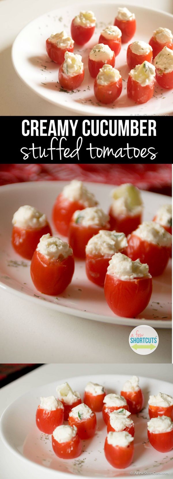 Creamy Cucumber Stuffed Tomatoes