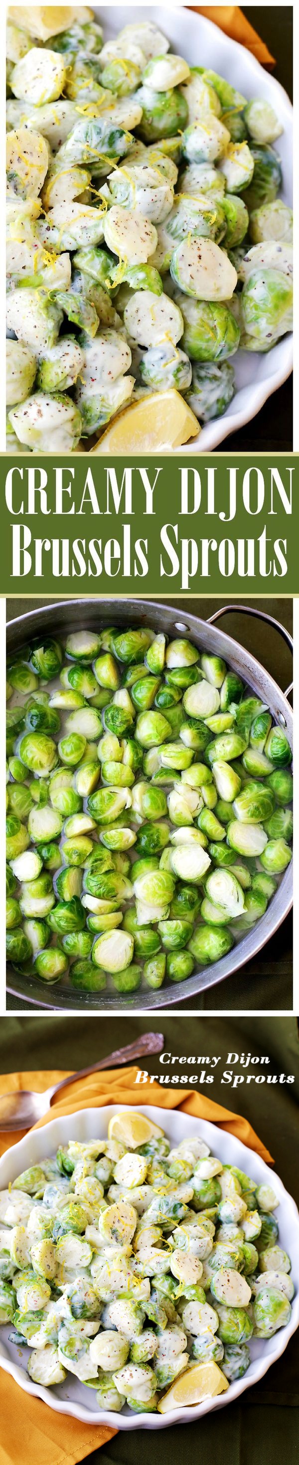 Creamy Dijon Brussels Sprouts