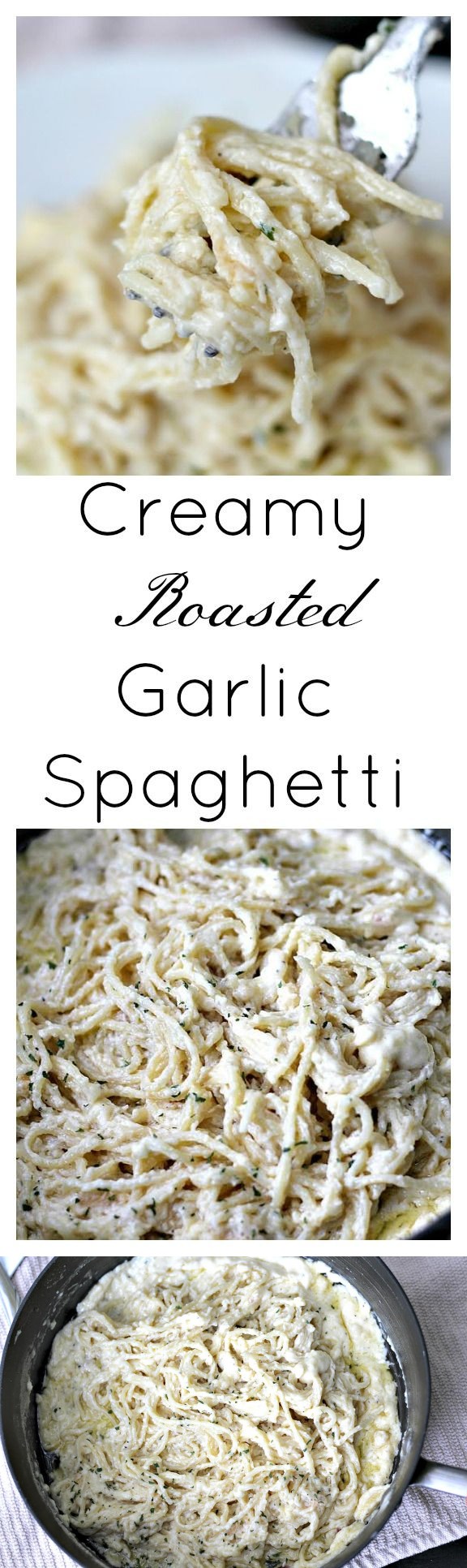 Creamy Roasted Garlic Spaghetti