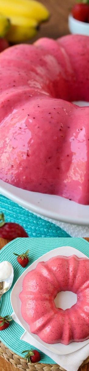 Creamy Strawberry Banana Jello