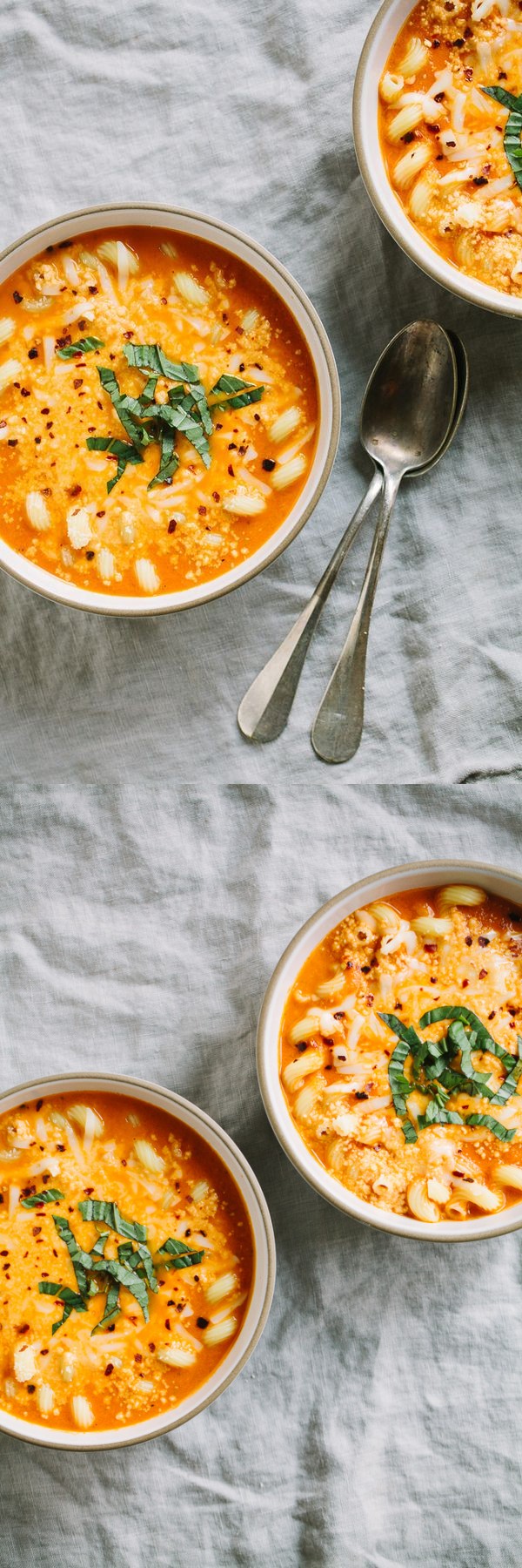 Creamy Tomato Basil Pasta Soup