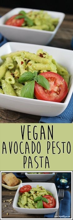 Creamy Vegan Avocado Pesto Pasta