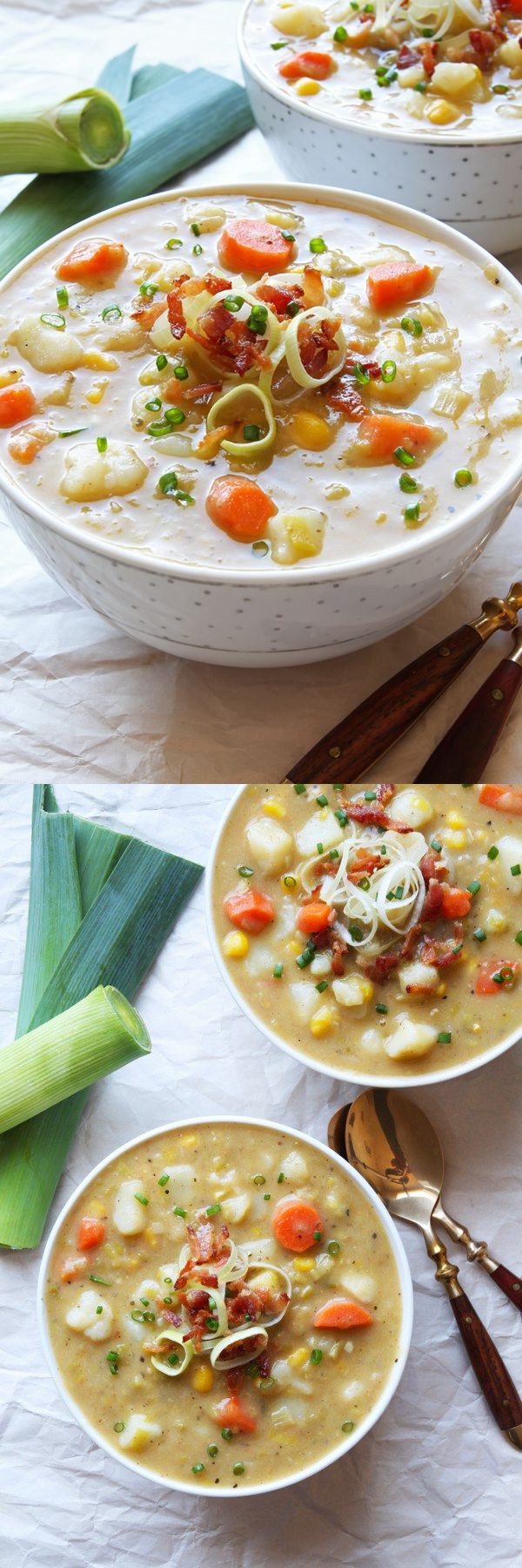 Creamy Vegetable Soup with Leek (dairy-free