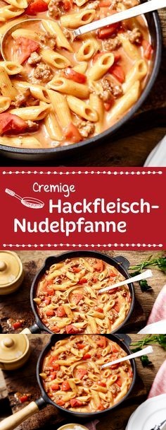 Cremige Hackfleisch-Nudelpfanne