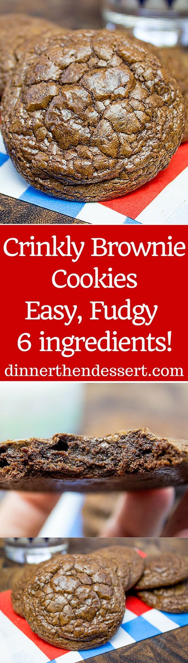 Crinkly Brownie Cookies