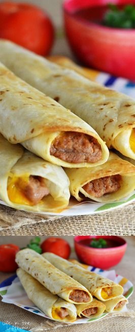 Crisp Bean Burritos