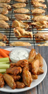 Crispy Baked Buffalo Wings with Homemade Buffalo Sauce