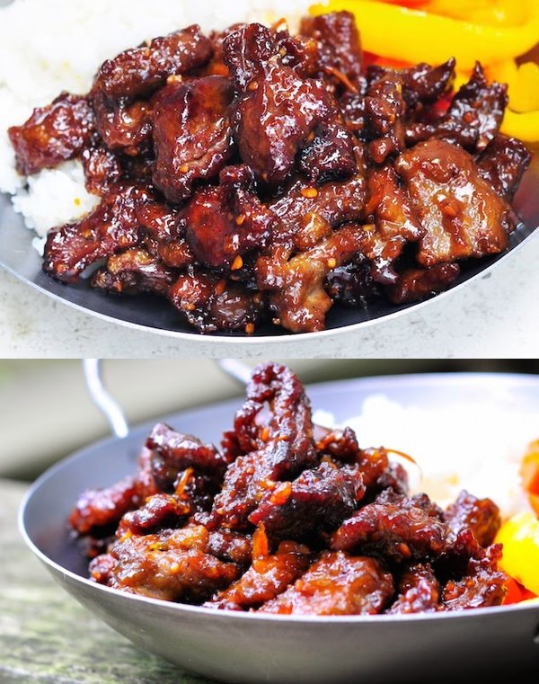 Crispy Beef with Sticky Orange Sauce