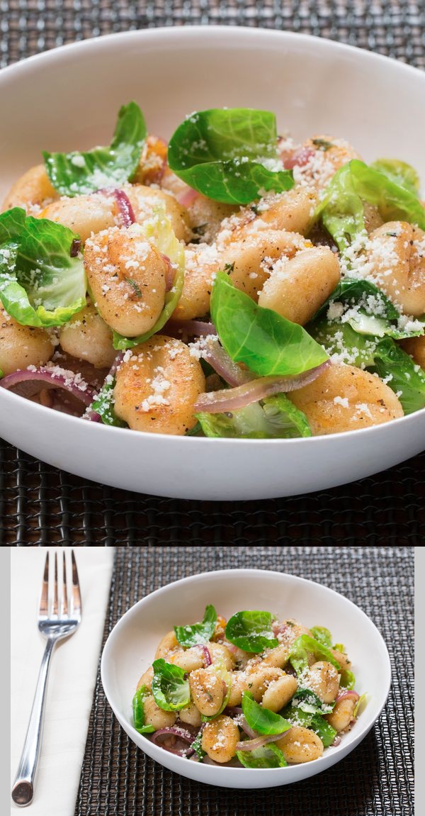 Crispy Brown Butter Gnocchi with Meyer Lemon & Brussels Sprouts