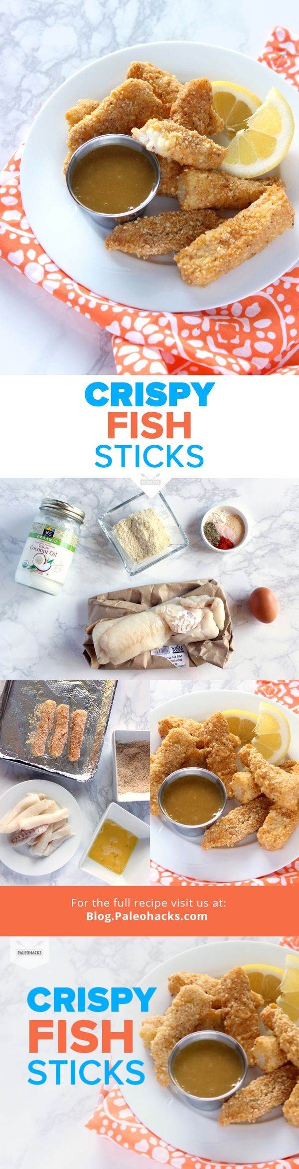 Crispy Paleo Fish Sticks