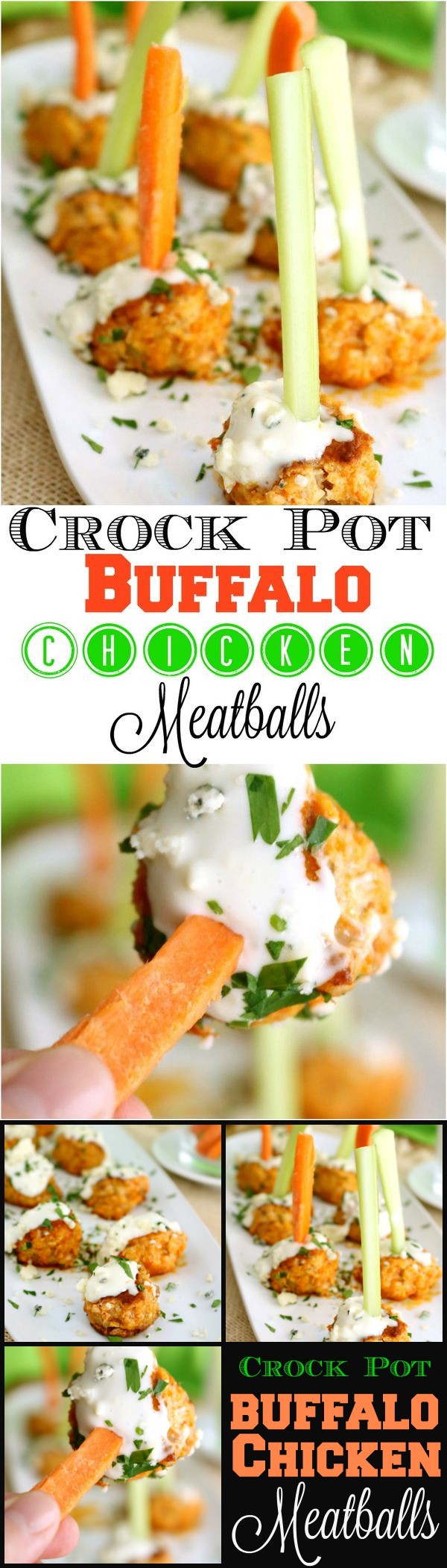 Crock Pot Buffalo Chicken Meatballs