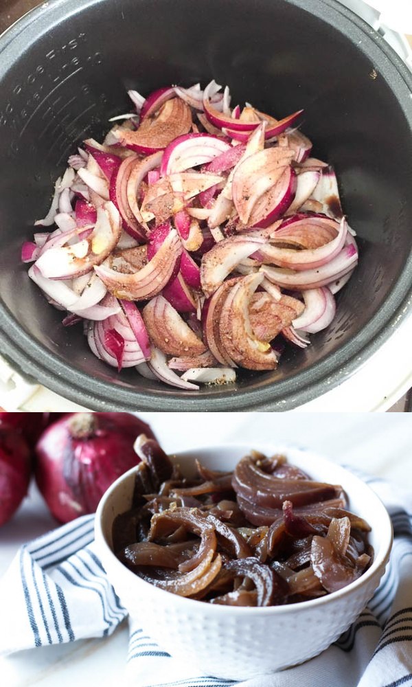 Crockpot Balsamic Onions