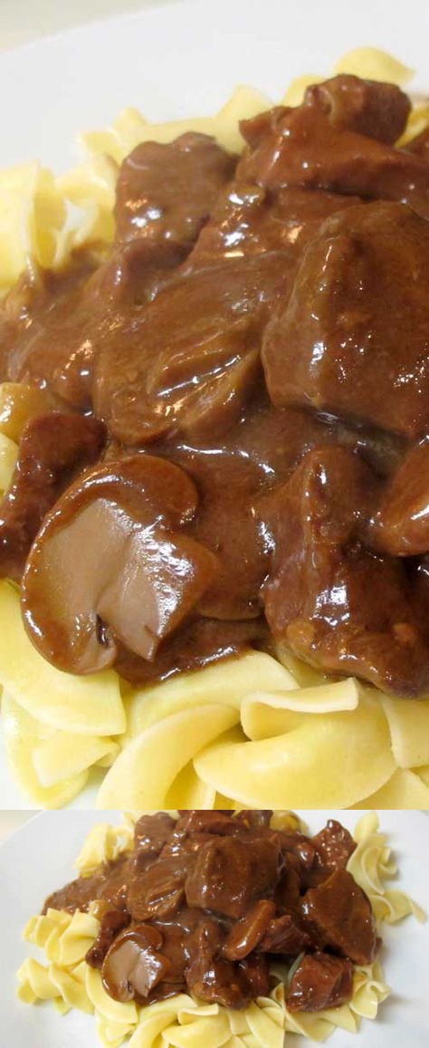 Crockpot Beef Tips & Gravy