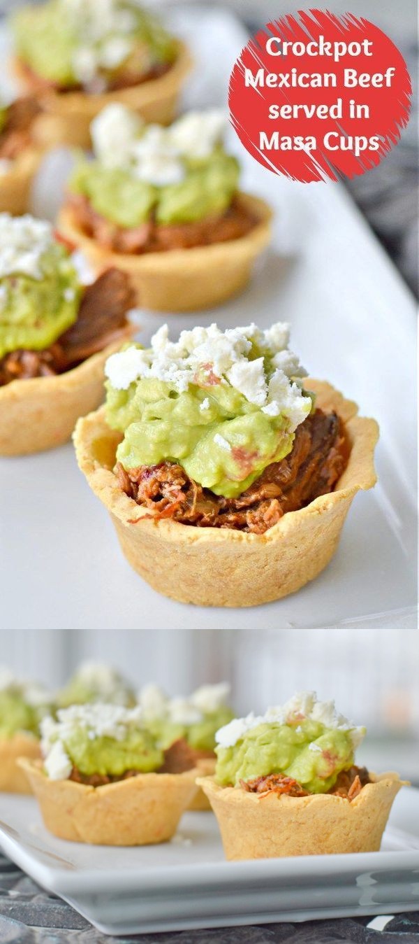 Crockpot Mexican Beef In Masa Cups